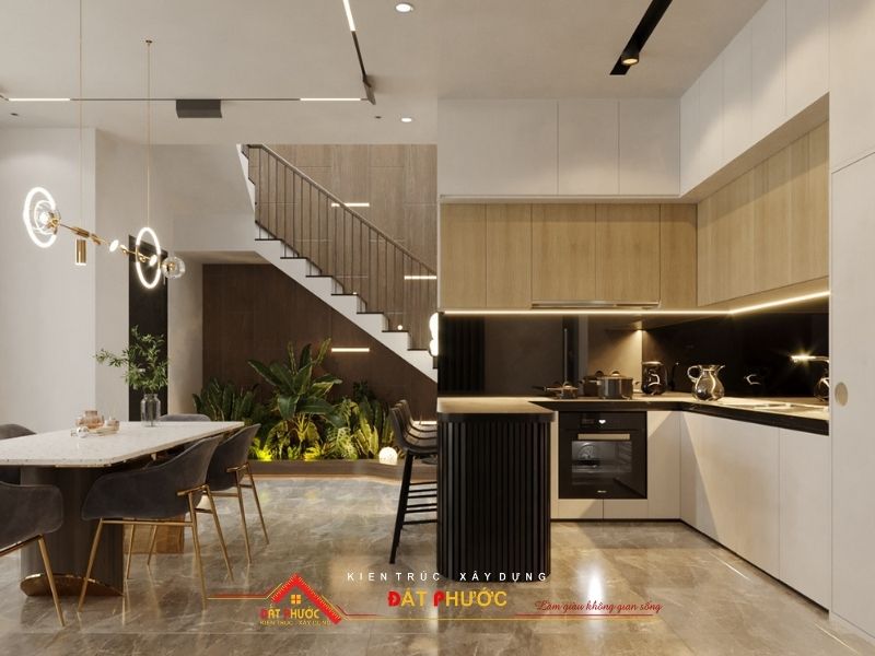 Phòng bếp mang phong cách Hiện Đại kết hợp Luxury