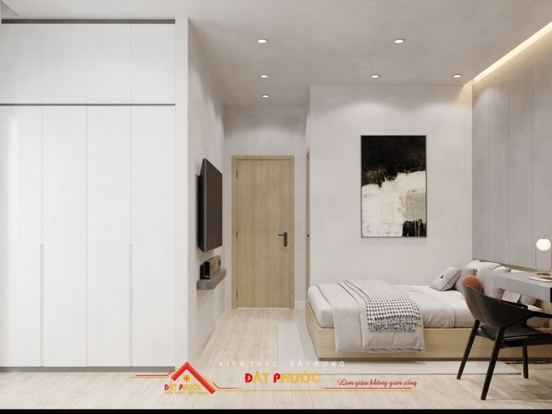 Thiết kế nội thất phòng ngủ 2 người tiện nghi và rộng rãi