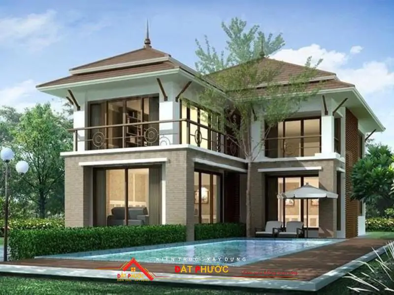Mẫu nhà chữ L đẹp giúp tận dụng tối đa không gian đất