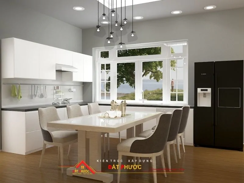 Nội thất nhà phố phong cách Tối giản với nội thất gọn gàng, tối ưu hóa công năng