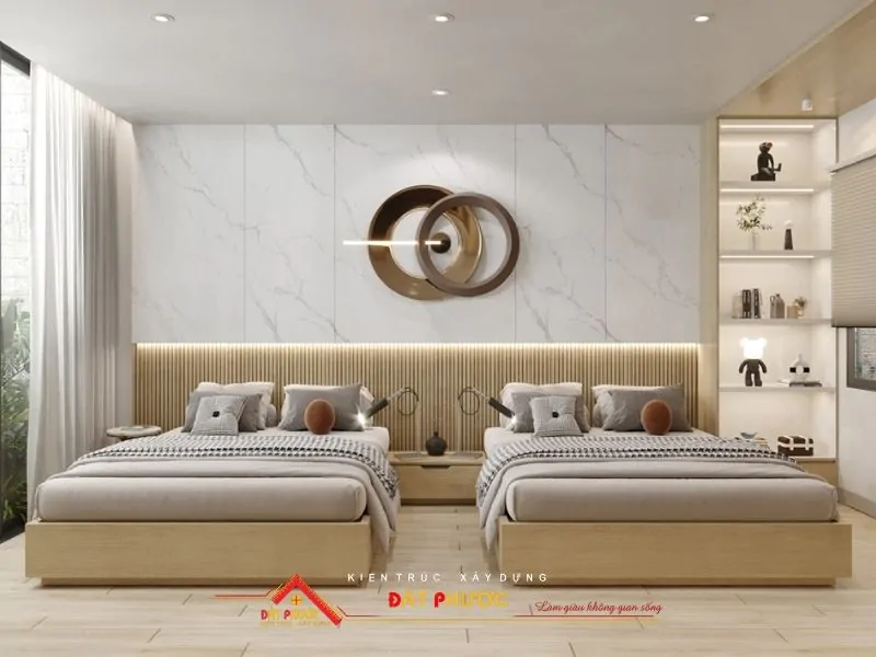 Tiện nghi và tối ưu không gian khi đặt 2 giường trong phòng ngủ