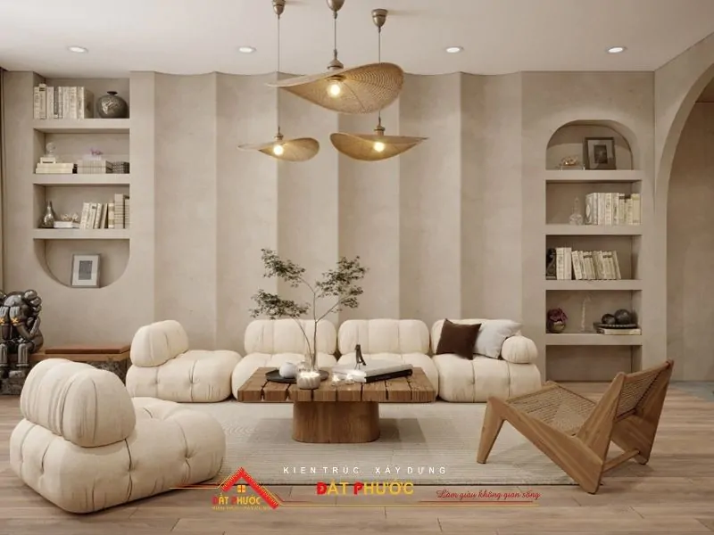 Thiết kế nội thất nhà ở Bình Dương phong cách Wabi Sabi đơn giản nhưng ấn tượng