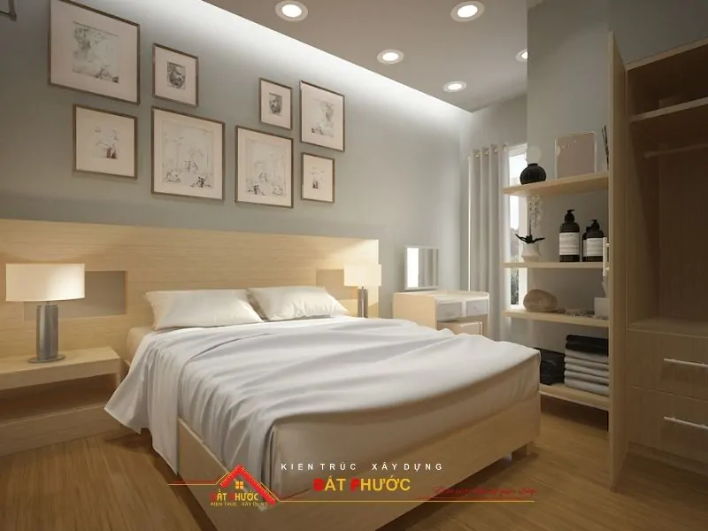 Nội thất phòng ngủ phong cách tối giản nhà ở Bình Dương