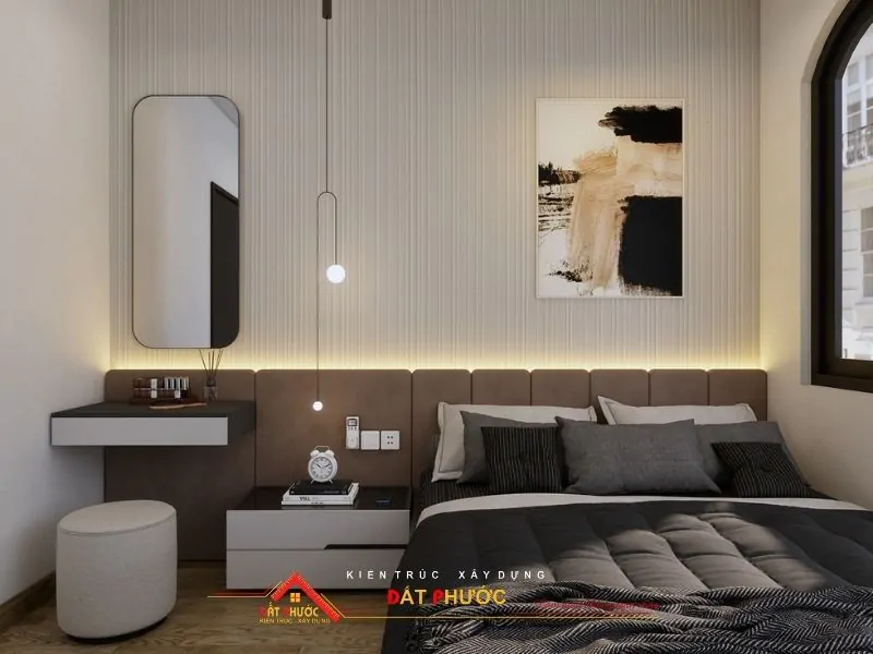 Thiết kế nội thất nhà ở Bình Dương phong cho phòng ngủ Hiện Đại pha chút Luxury