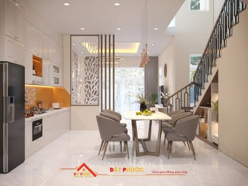 Phòng bếp nội thất nhà ở Bình Dương Tân Cổ Điển hòa quyện nét Hiện Đại