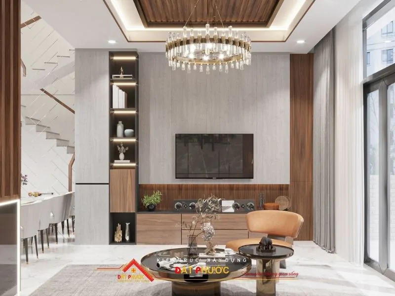 Nội thất gỗ được ưu tiên sử dụng trong thiết kế này nhằm mang đến sự sang trọng, ấm áp
