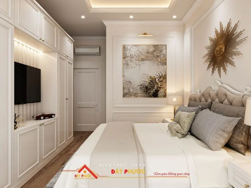 Một chiếc kệ Tivi giúp phòng ngủ trở nên đẹp mắt, thoải mái và đẳng cấp hơn