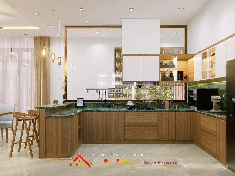 Mẫu phòng bếp áp dụng nguyên tắc “tọa hung hướng cát” trong phong thủy xây dựng nhà ở